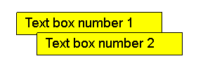 Example offset text boxes Example offset text boxes